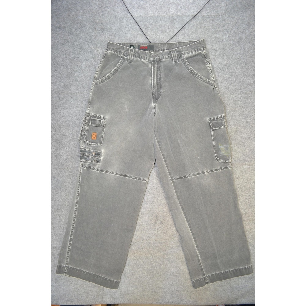 JNCO Jeans Cargo Pants Mens 36x31 Charcoal Extremes Army Twill Baggy‎ Airborne